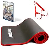 NEOLYMP Fitnessmatte Schwarz + E-Book mit Übungen – Fitness Matte Gymnastik Matte Dicker...