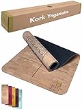 beneyu ® Langlebige & rutschfeste Premium Kork Yogamatte aus Portugal (EU) - Schadstofffreie...