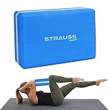 STRAUSS Yoga-Block, Blau / Grau