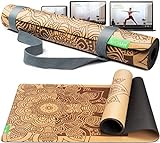 BACKLAxx® Yogamatte Kork mit Naturkautschuk - Yoga Matte nachhaltig, schadstofffrei, Yogamatte...